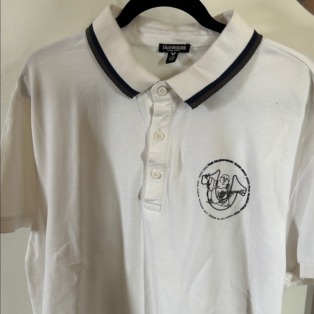True Religion White Polo